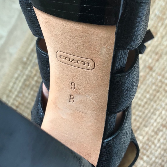 COACH Black Leather Heels - Picture 5 of 5